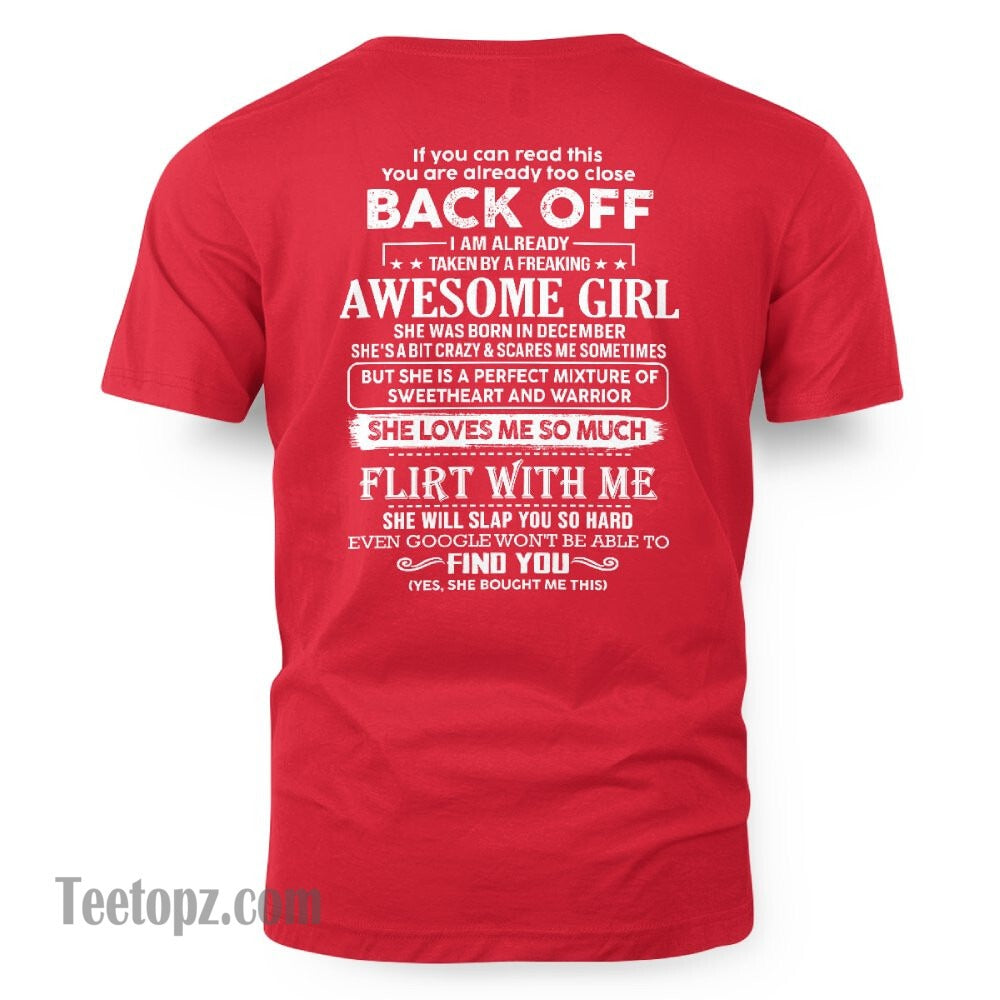December – Awesome Girlfriend Born In December – Special gift for your Boyfriend – From Wife TLEE12 (SKU06-25-12)