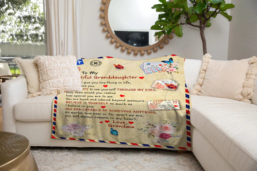 Special Gift For Your Granddaughter Blanket - From Grandma05