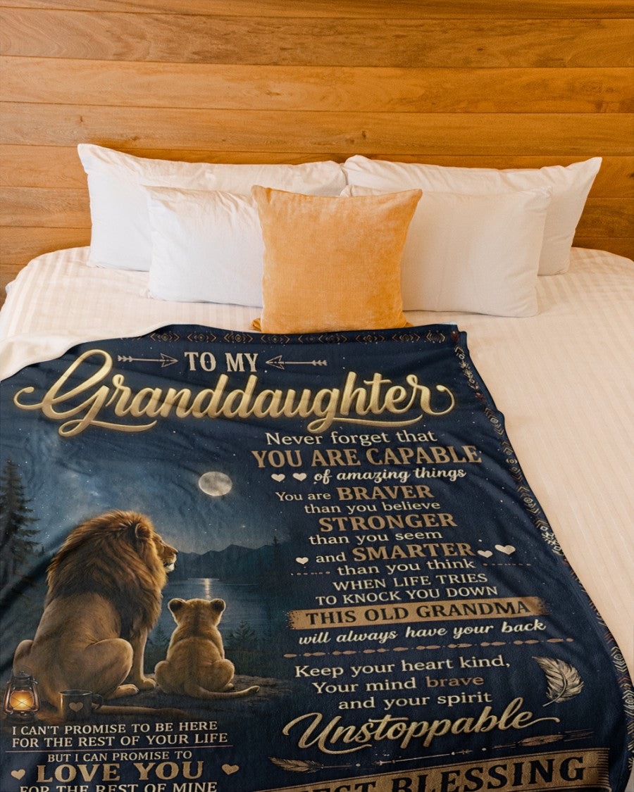Special Gift For Your Granddaughter Blanket - From Grandma (SKU2606-278)