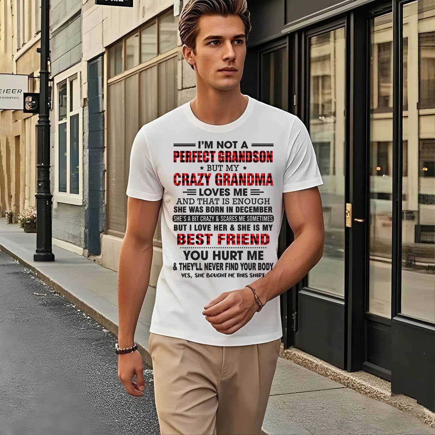 DECEMBER - I’M NOT A PERFECT GRANDSON BUT MY CRAZY GRANDMA LOVES ME AND THAT IS ENOUGH - FROM GRANDMA - TLEE12 (SKU10-167-12)