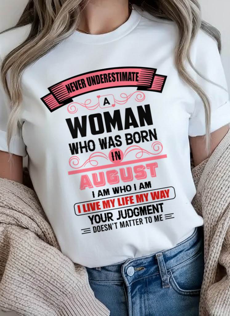 AUGUST - I AM WHO I AM — CONFIDENT, INDEPENDENT, AND UNAPOLOGETIC - FOR WOMEN - TLEE08 (SKU2602-91-08)