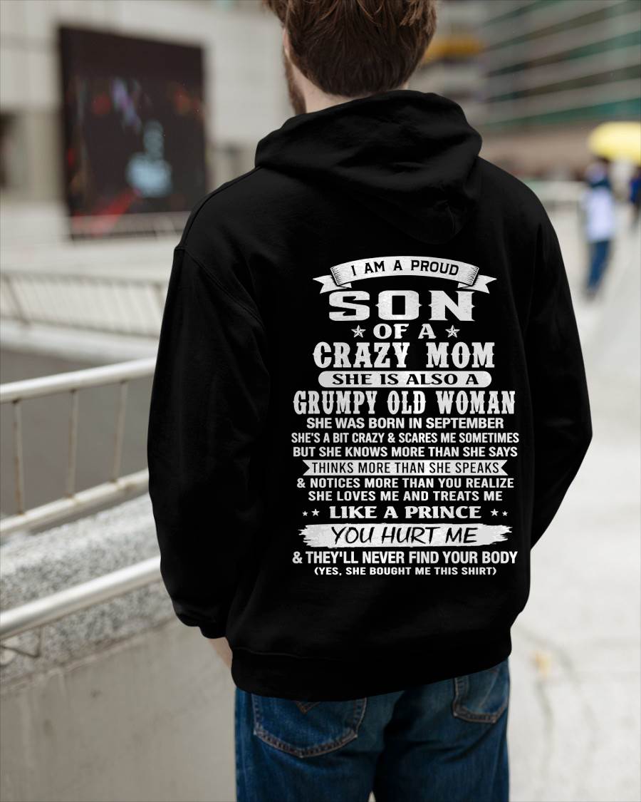 SEPTEMBER - PROUD SON OF A CRAZY MOM - FROM MOM - TLEE09 (SKU2606-127-09)