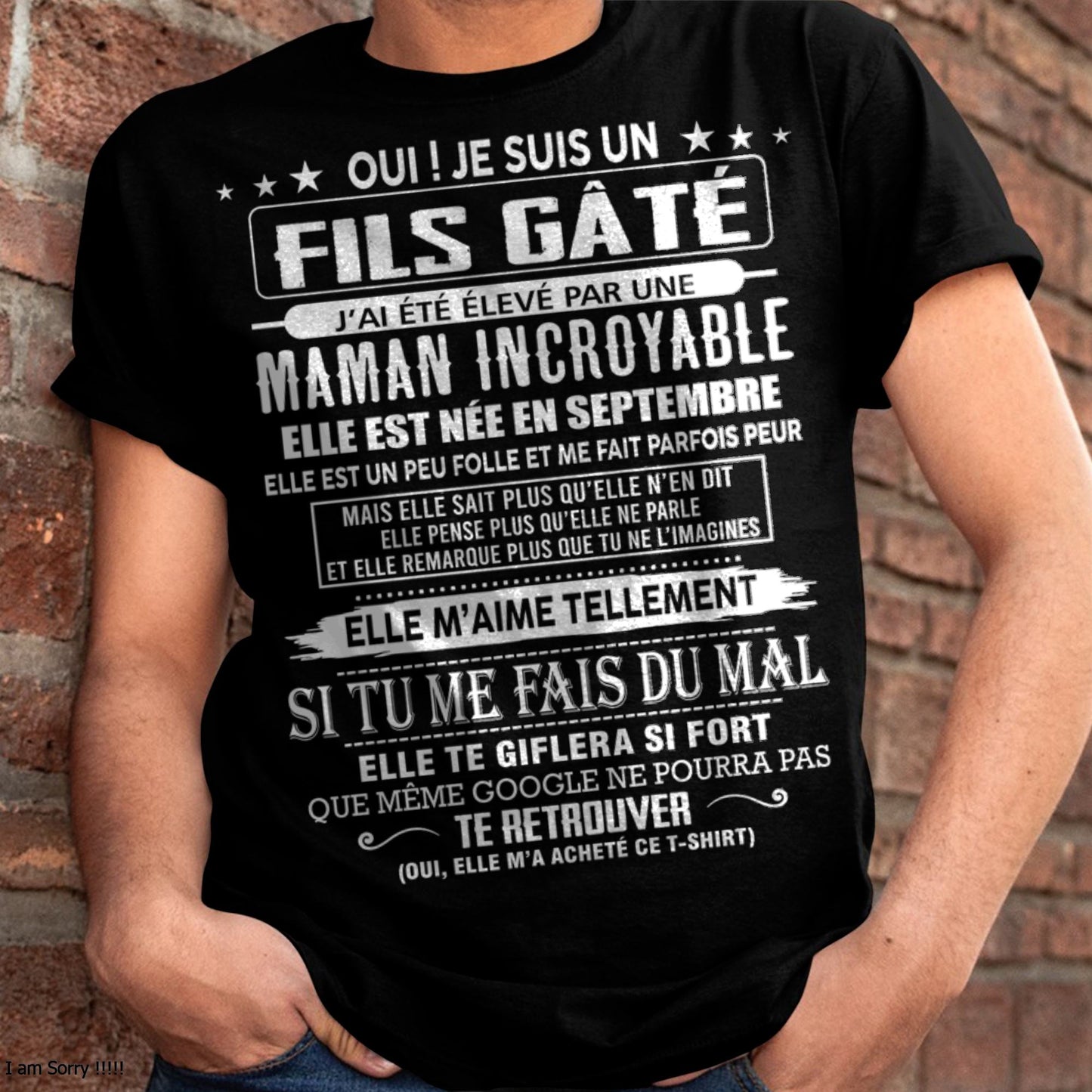 SEPTEMBRE - FILS GÂTÉ – CADEAU DE MAMAN - fr09 / TLEE09 (SKU26T-0172-09)