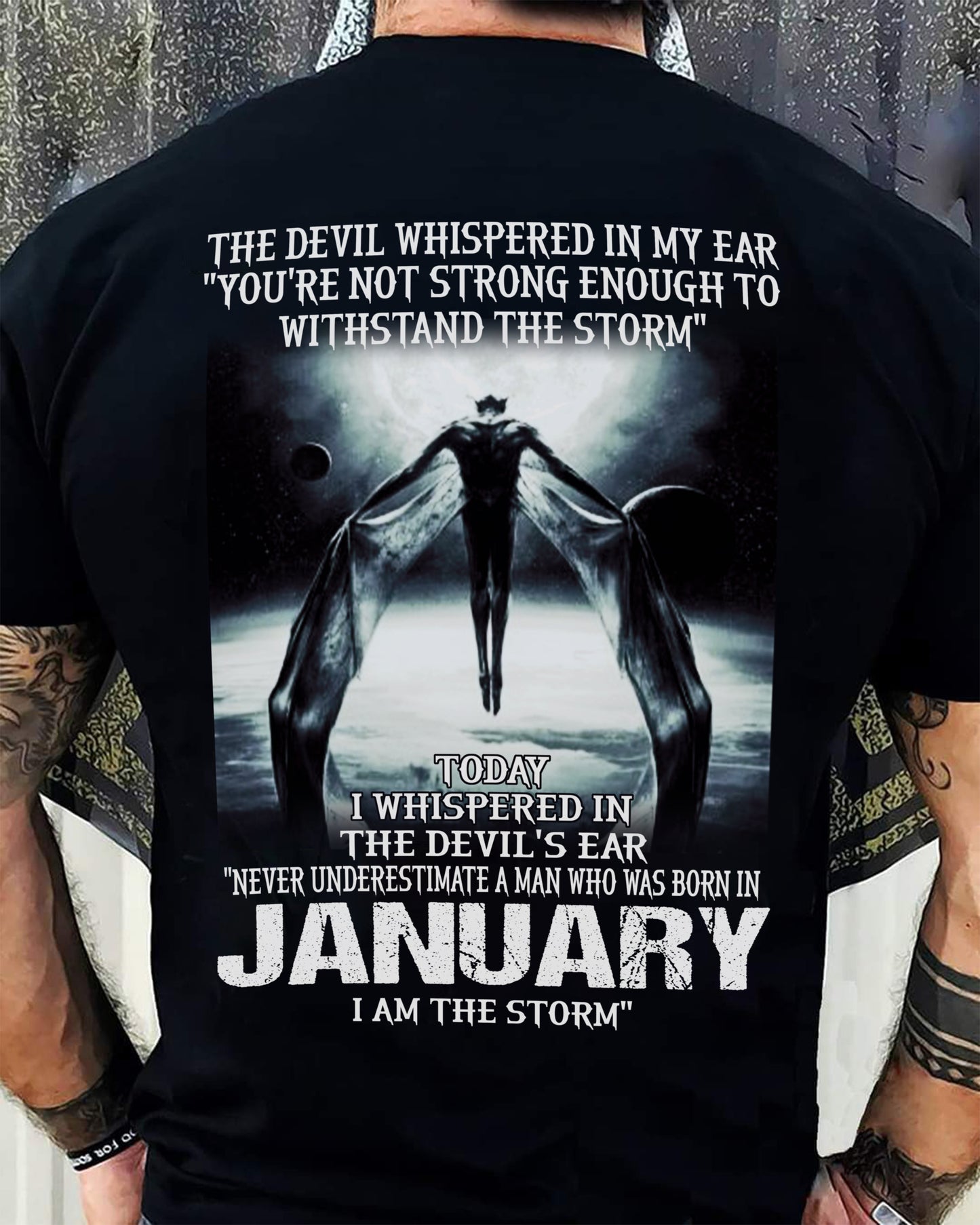 JANUARY - THE DEVIL WHISPERED IN MY EAR - T-SHIRT FOR MAN - TLEE01 (SKU08-35-01)
