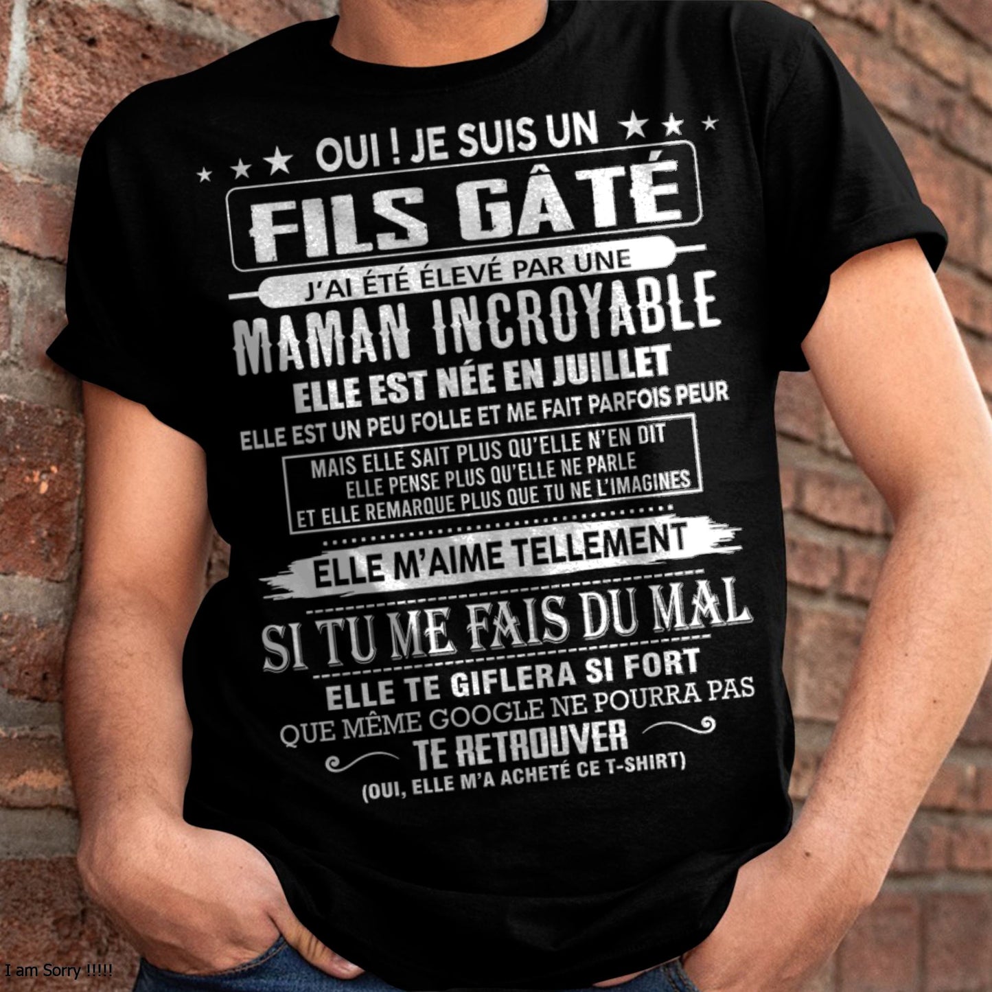 JUILLET - FILS GÂTÉ – CADEAU DE MAMAN - fr07 / TLEE07 (SKU26T-0172-07)