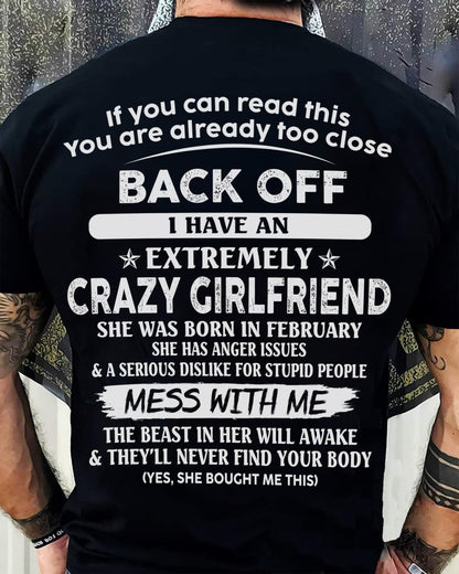 February - If You Can Read This You Are Already Too Close - Gift For Your Boyfriend, Husband From Wife - TLEE02 (SKU07-175-02)