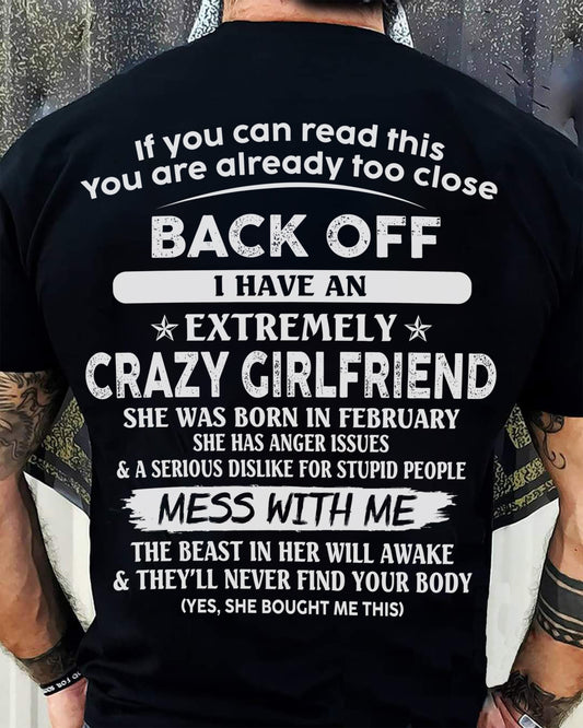 February - If You Can Read This You Are Already Too Close - Gift For Your Boyfriend, Husband From Wife - TLEE02 (SKU07-175-02)