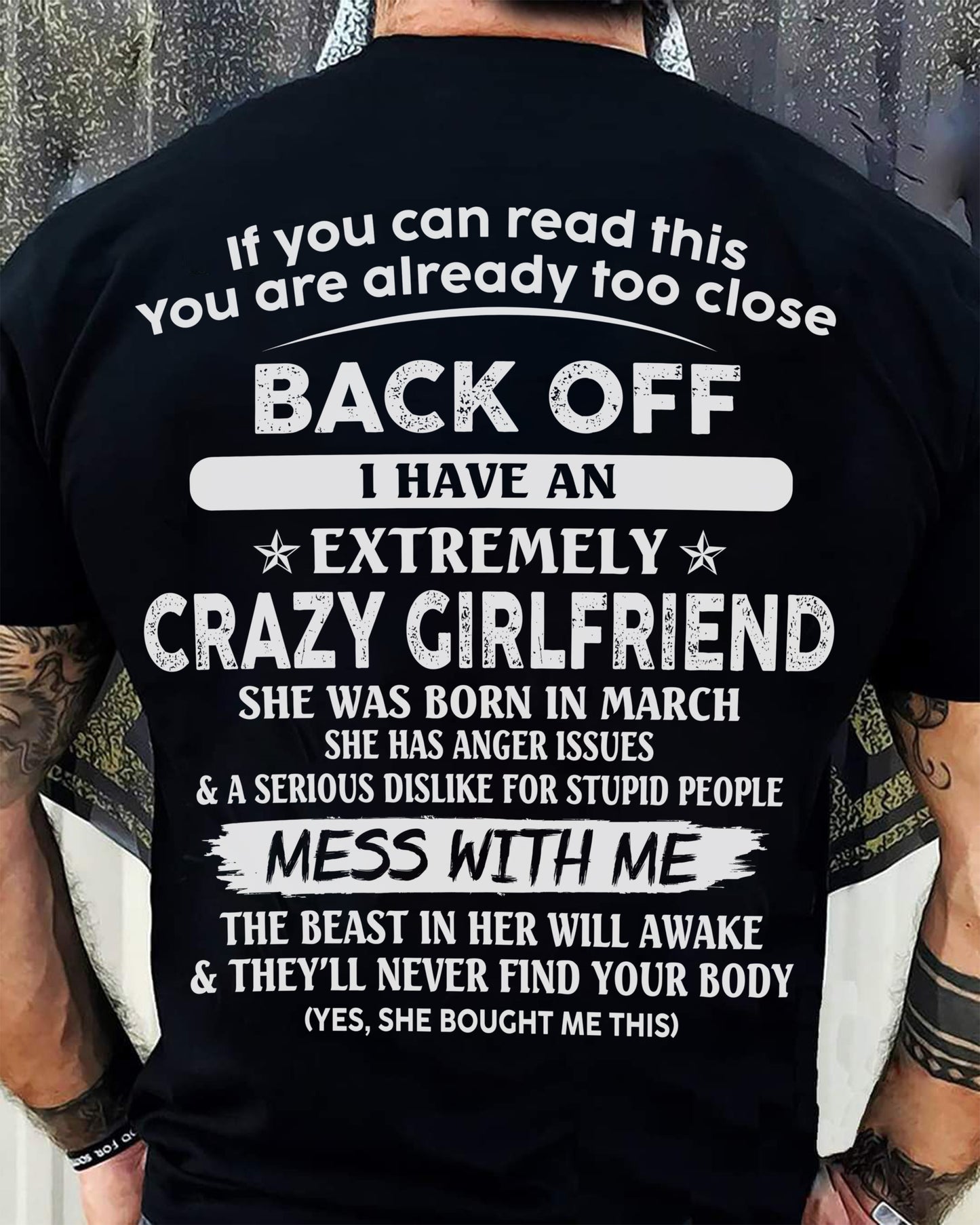 March - If You Can Read This You Are Already Too Close - Gift For Your Boyfriend, Husband From Wife - TLEE03 (SKU07-175-03)