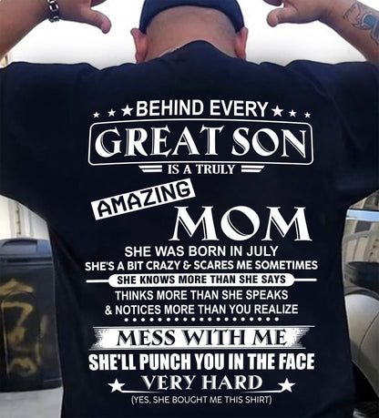 JULY - BEHIND EVERY GREAT SON IS A TRULY AMAZING MOM - FROM MOM - TLEE07 (SKU10-37-07)