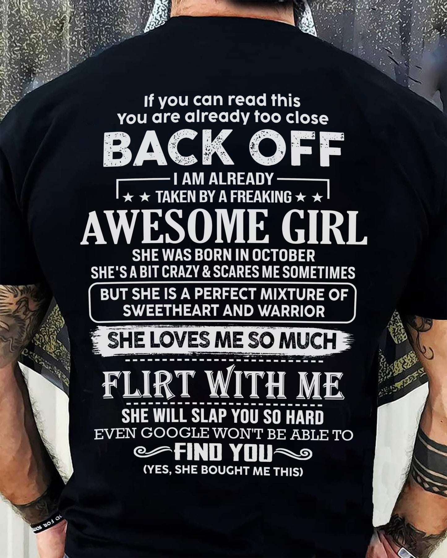 October – Awesome Girlfriend Born In October – Special gift for your Boyfriend – From Wife TLEE10 (SKU06-25-10)