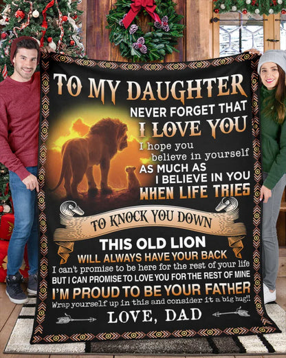 BLANKET FOR DAUGHTER - GIFT FROM DAD - COMFORT & WARMTH GIFT 2 NTTD00 (SKUB06-53)