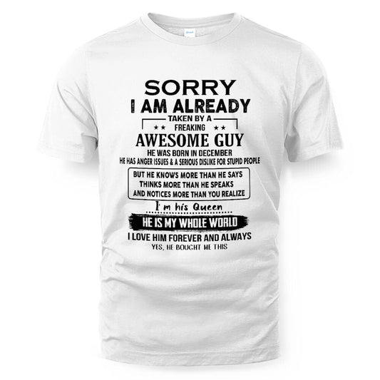 December - Awesome Boyfriend Born In December- Special gift for your Girlfriend - From Husband TLEE12(SKUT08-11-12)