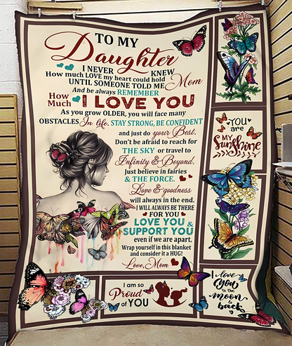 Special Gift For Your Daughter Blanket - From Mom04
