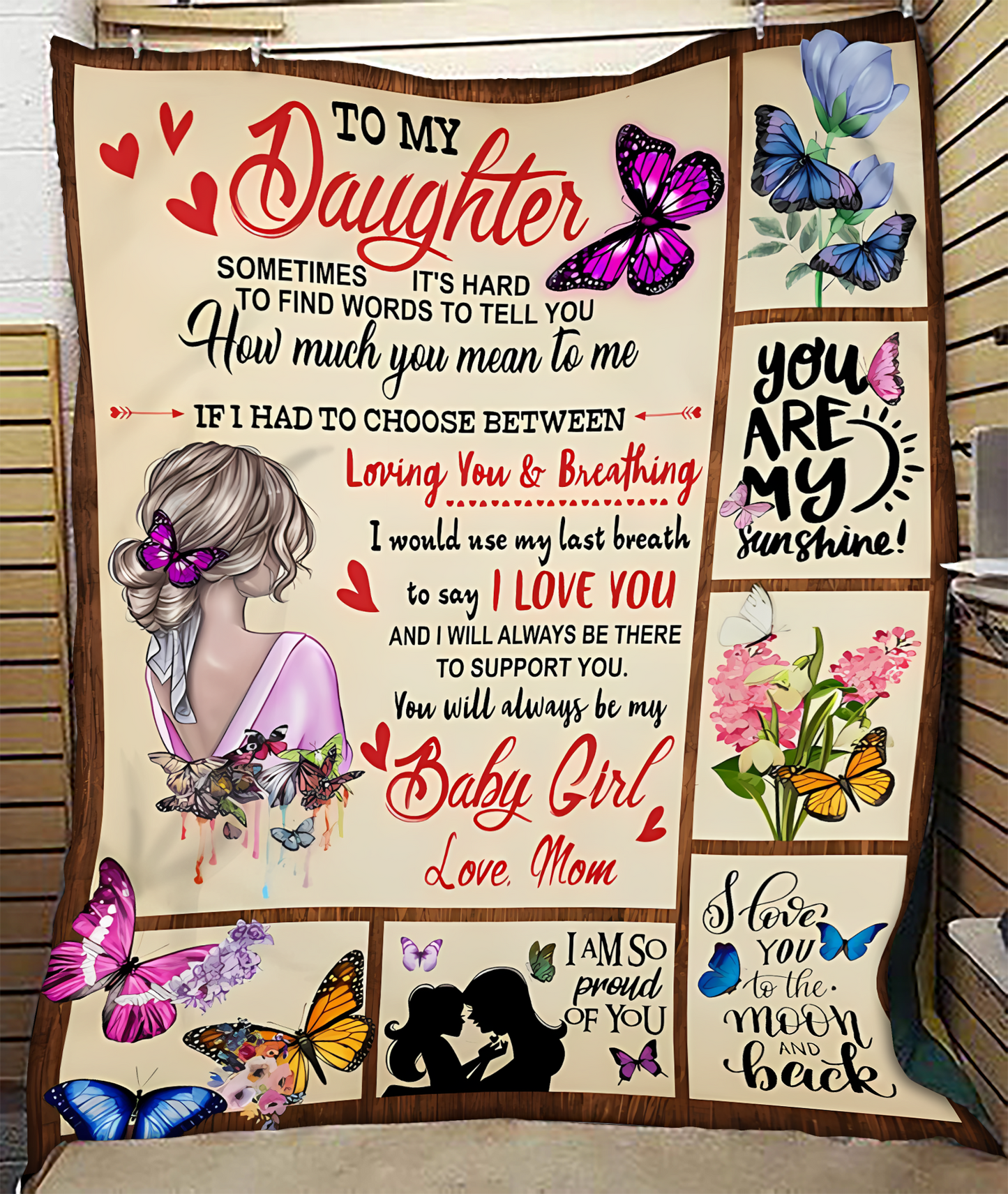 Special Gift For Your Daughter Blanket - From Mom07