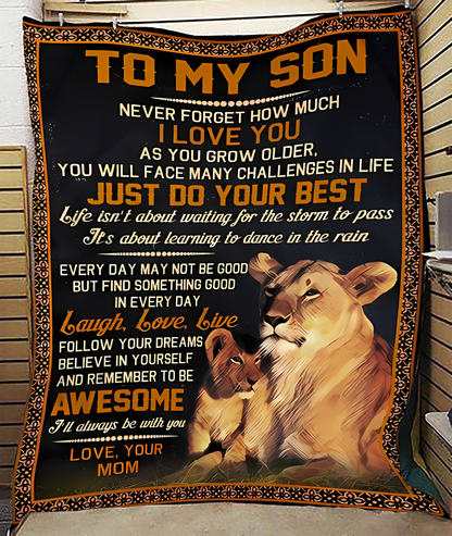 Special Gift For Your Son Blanket - From Mom (SKUB12-78)