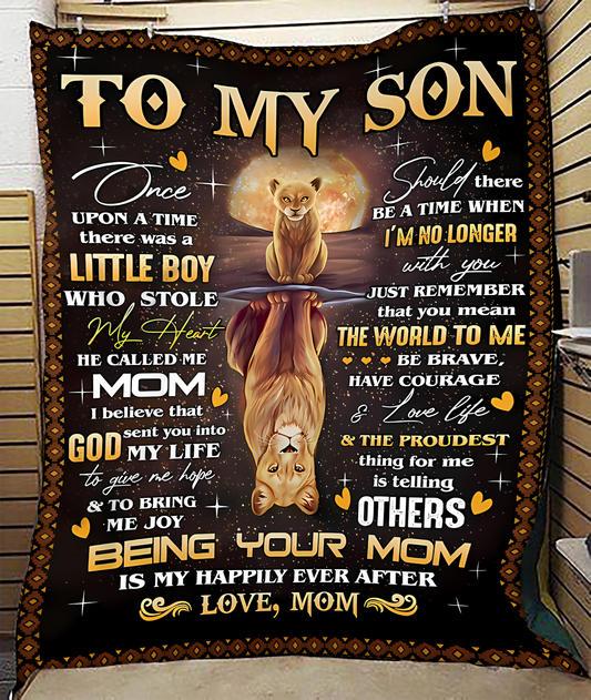 Special Gift For Your Son Blanket - From Mom02