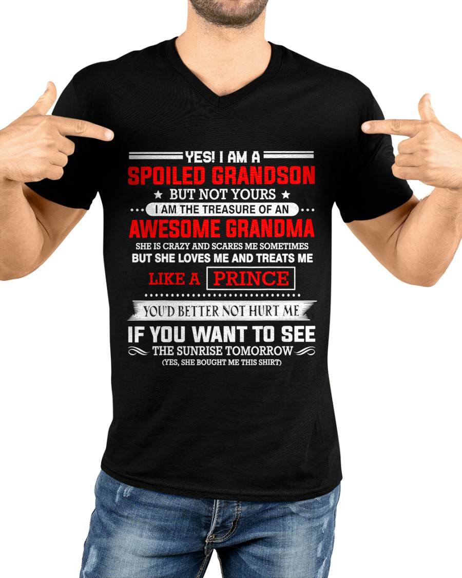 SPOILED GRANDSON BUT NOT YOURS – PROUD TREASURE OF AN AWESOME GRANDMA - FROM GRANDMA - TLEE00 (SKU2604-186-00)