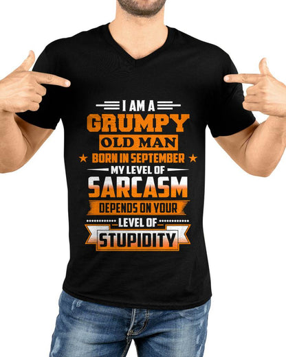 SEPTEMBER GRUMPY OLD MAN SHIRT - FOR MAN - TLEE09 (SKU2605-128-09)