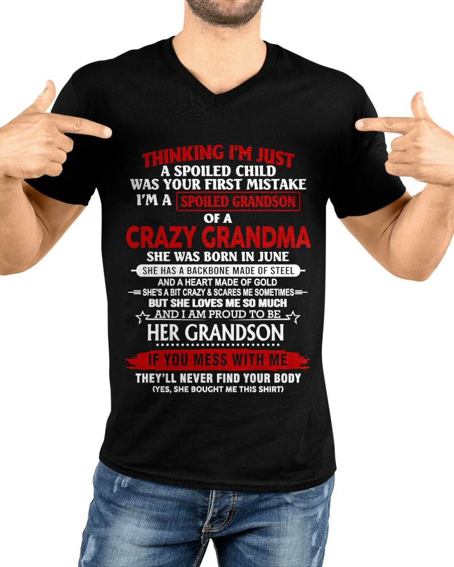 JUNE - THINK I'M SPOILED? WRONG—I'M A CRAZY GRANDMA’S GRANDSON - FROM GRANDMA - TLEE06 (SKU2603-186-06)