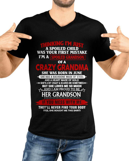 JUNE - THINK I'M SPOILED? WRONG—I'M A CRAZY GRANDMA’S GRANDSON - FROM GRANDMA - TLEE06 (SKU2603-186-06)