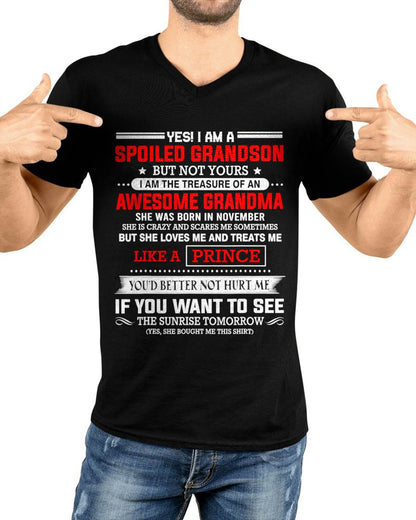 NOVEMBER - SPOILED GRANDSON BUT NOT YOURS – PROUD TREASURE OF AN AWESOME GRANDMA - FROM GRANDMA - TLEE11 (SKU2604-186-11)