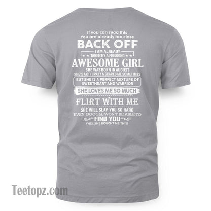 August – Awesome Girlfriend Born In August – Special gift for your Boyfriend – From Wife TLEE08 (SKU06-25-08)