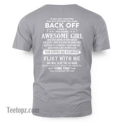 December – Awesome Girlfriend Born In December – Special gift for your Boyfriend – From Wife TLEE12 (SKU06-17-12)