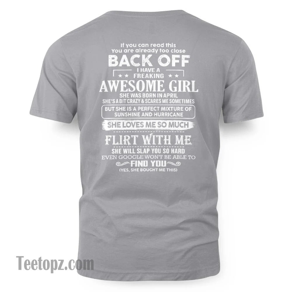 April – Awesome Girlfriend Born In April – Special gift for your Boyfriend – From Wife TLEE04 (SKU06-17-04)