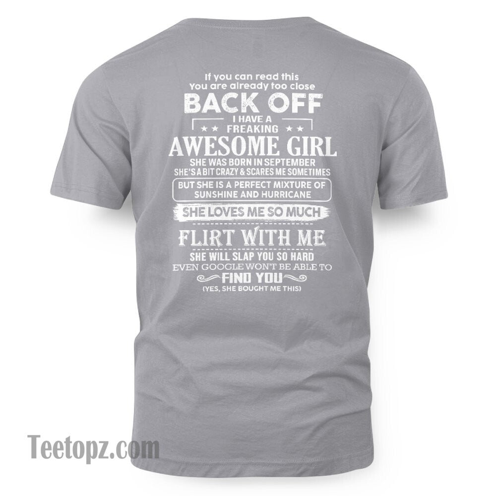 September – Awesome Girlfriend Born In September – Special gift for your Boyfriend – From Wife TLEE09 (SKU06-17-09)