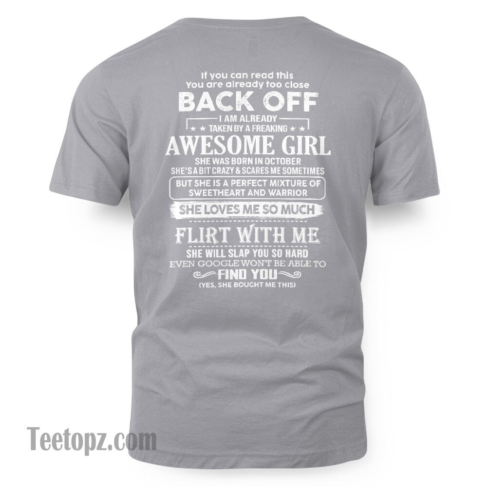 October – Awesome Girlfriend Born In October – Special gift for your Boyfriend – From Wife TLEE10 (SKU06-25-10)