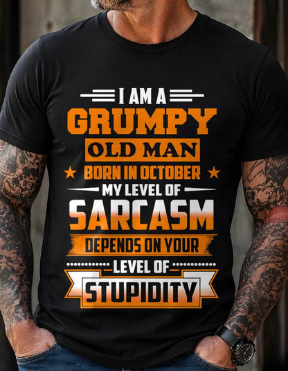 OCTOBER GRUMPY OLD MAN SHIRT - FOR MAN - TLEE10 (SKU2605-128-10)