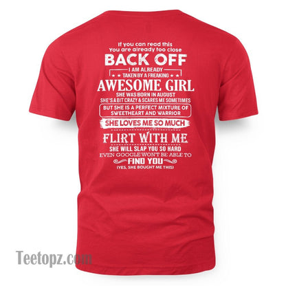 August – Awesome Girlfriend Born In August – Special gift for your Boyfriend – From Wife TLEE08 (SKU06-25-08)