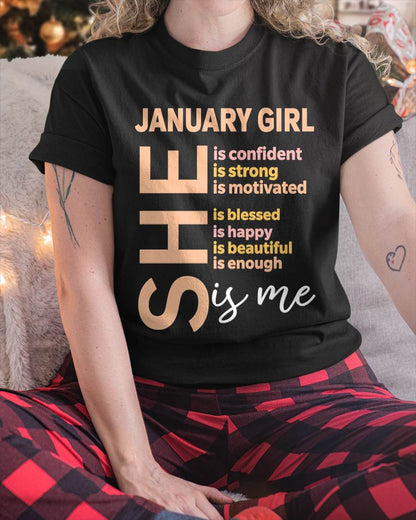 JANUARY GIRL - SELF LOVE TYPOGRAPHY - FOR WOMEN - TLEE01 (SKU2606-255-01)