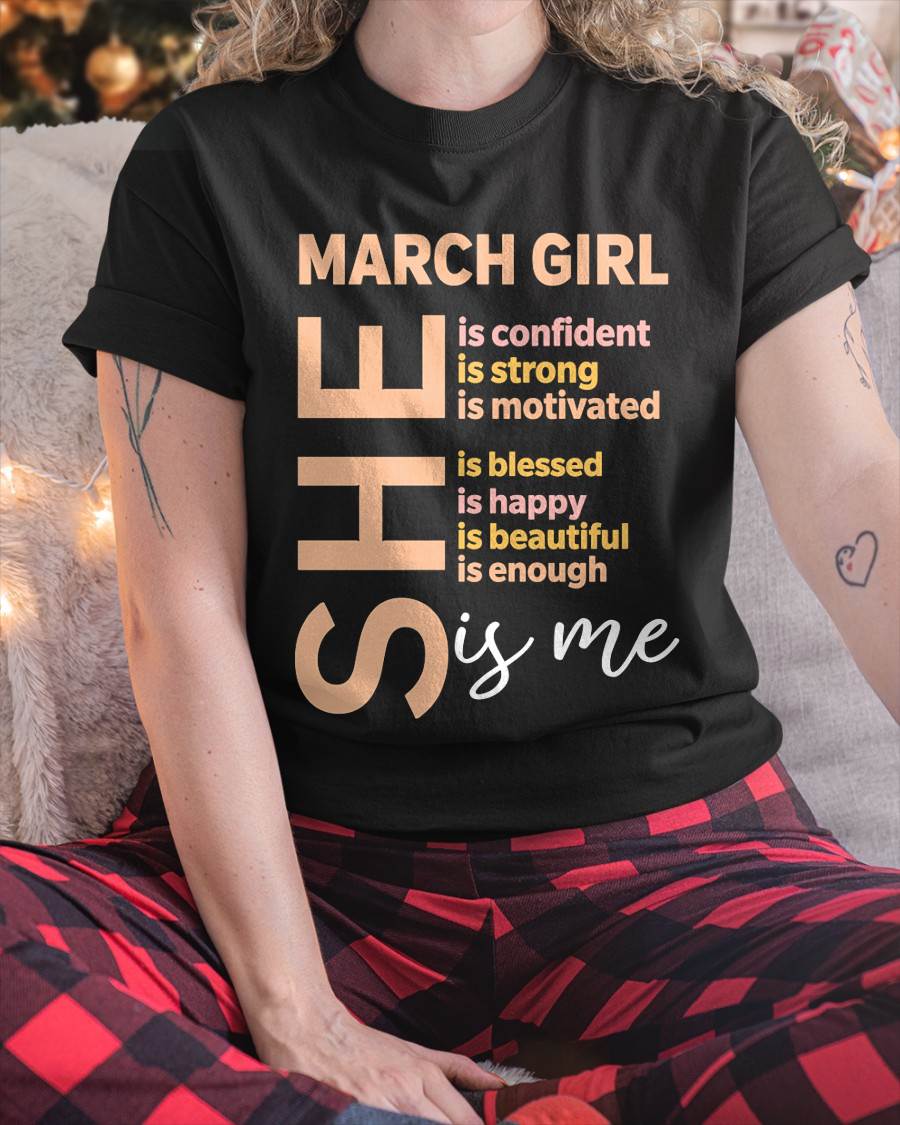 MARCH GIRL - SELF LOVE TYPOGRAPHY - FOR WOMEN - TLEE03 (SKU2606-255-03)