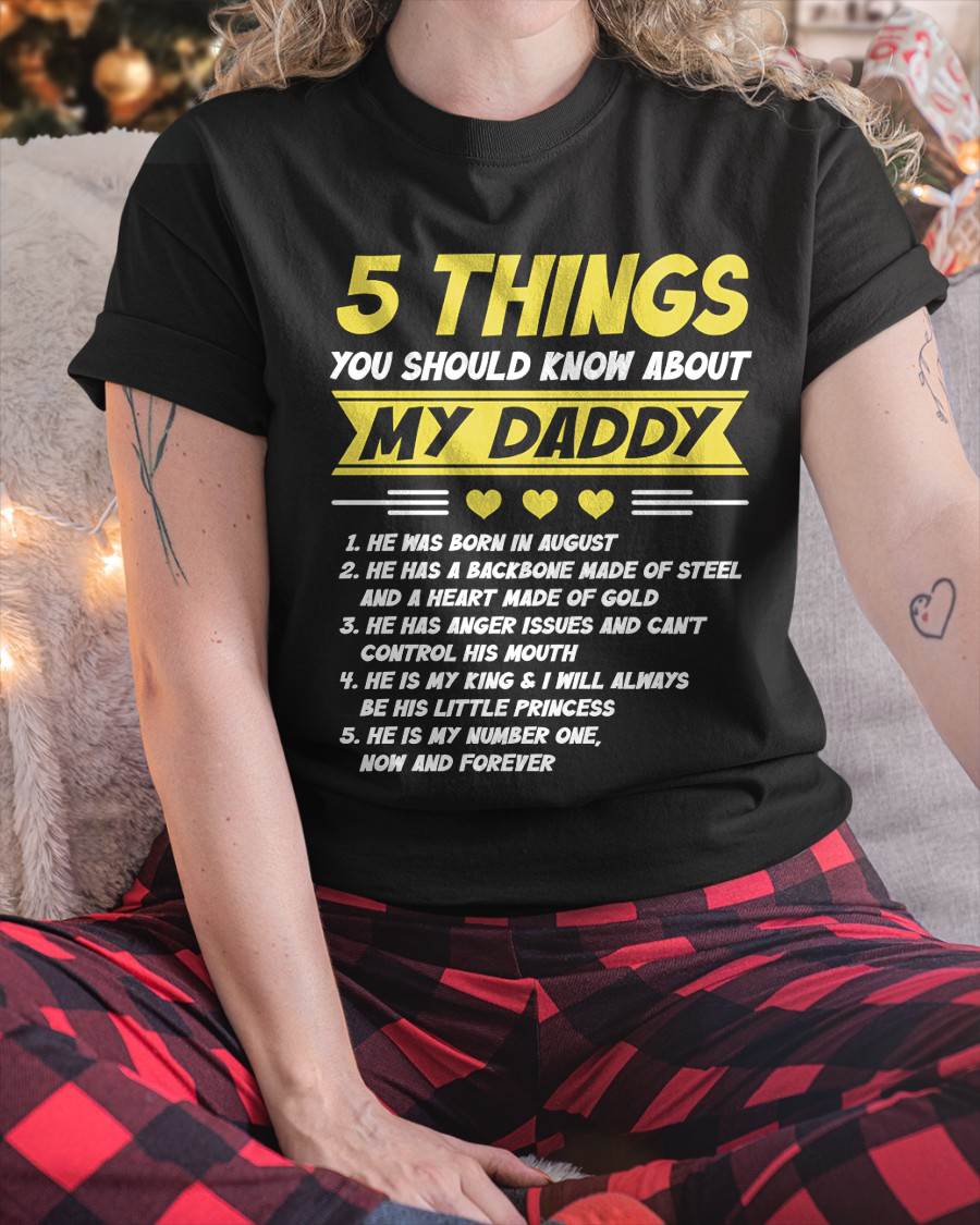 AUGUST - 5 THINGS YOU SHOULD KNOW ABOUT MY DADDY - FROM DAD - TLEE08 (SKU2606-53-08)