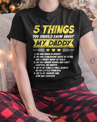 AUGUST - 5 THINGS YOU SHOULD KNOW ABOUT MY DADDY - FROM DAD - TLEE08 (SKU2606-53-08)