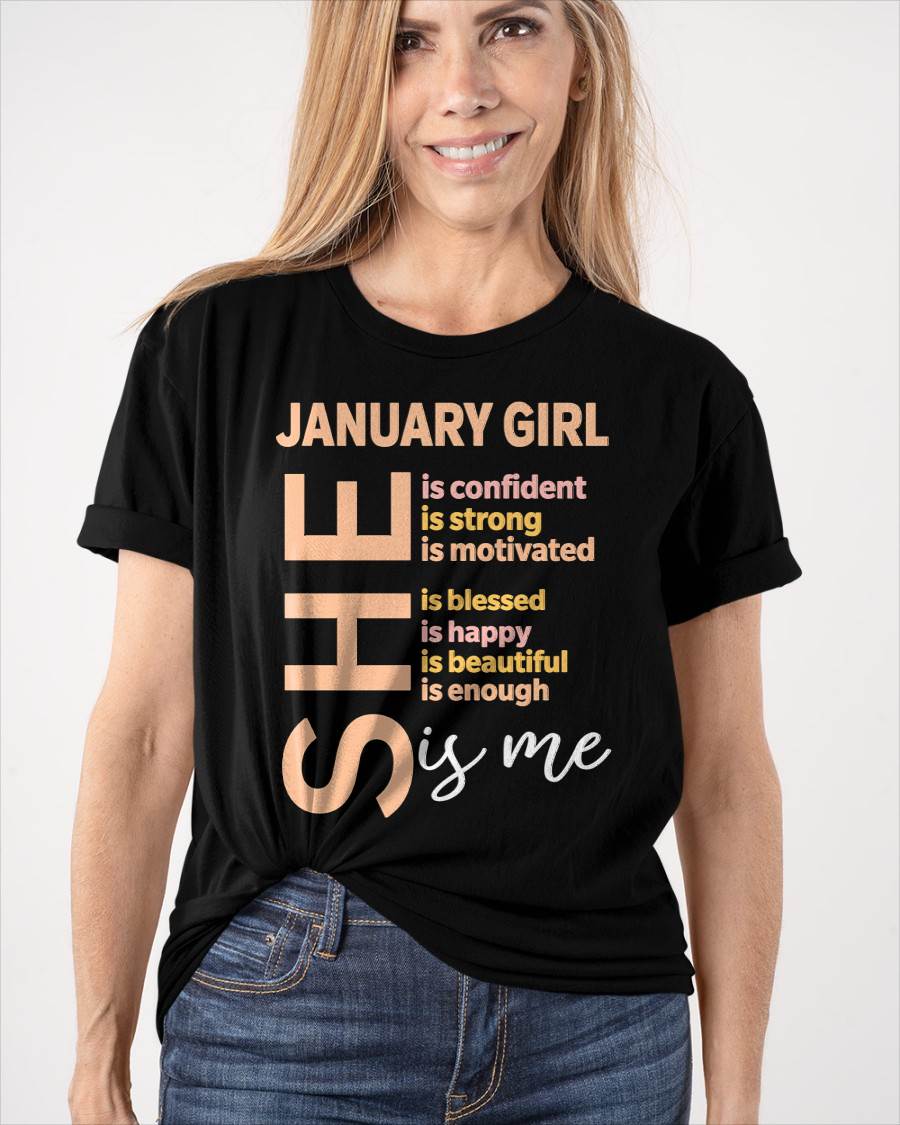 JANUARY GIRL - SELF LOVE TYPOGRAPHY - FOR WOMEN - TLEE01 (SKU2606-255-01)