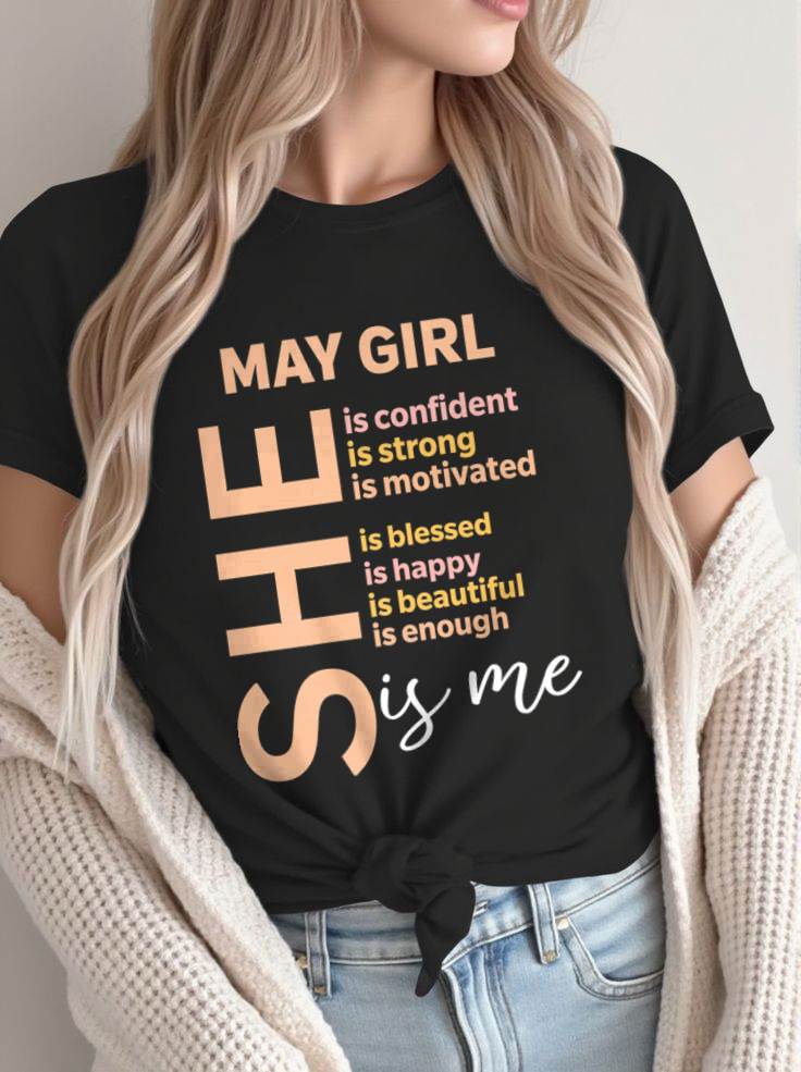 MAY GIRL - SELF LOVE TYPOGRAPHY - FOR WOMEN - TLEE05 (SKU2606-255-05)