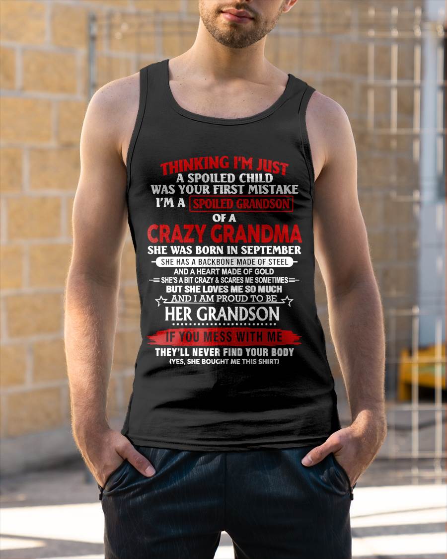 SEPTEMBER - THINK I'M SPOILED? WRONG—I'M A CRAZY GRANDMA’S GRANDSON - FROM GRANDMA - TLEE09 (SKU2603-186-09)