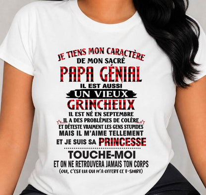 SEPTEMBRE / FILLE À PAPA GÂTÉE ET FIÈRE - CADEAU DE PAPA - TLEE09 (SKU2605-355-09)
