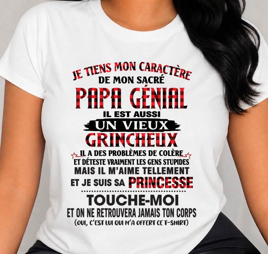 FILLE À PAPA GÂTÉE ET FIÈRE - CADEAU DE PAPA - TLEE00 (SKU2605-355-00)