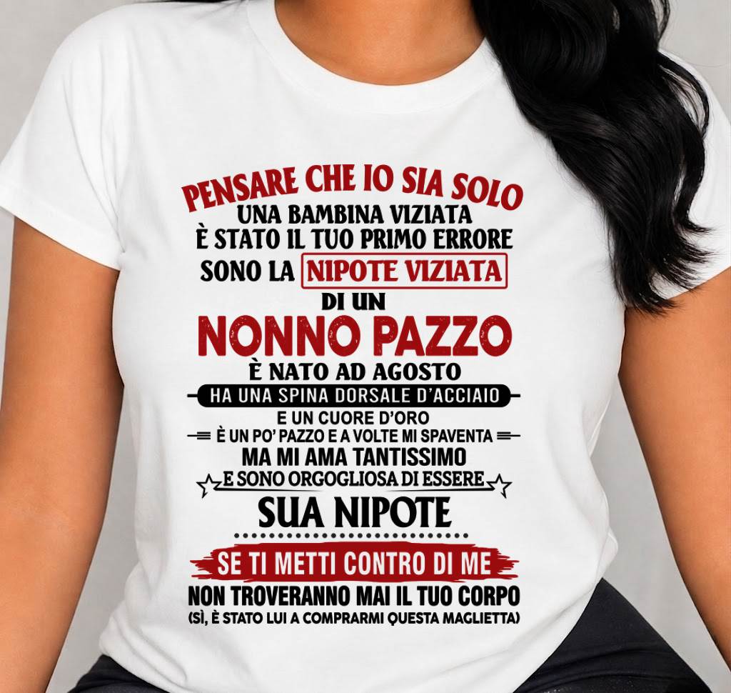 NONNO PAZZO NATO A AGOSTO - DAL NONNO - TLEE08 (SKU2605-333-08)