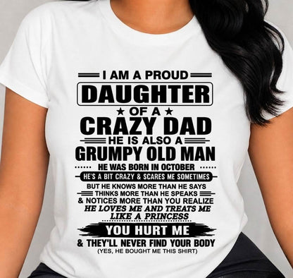 OCTOBER DAD - GRUMPY OLD MAN, LOVING FATHER - FROM DAD - TLEE10 (SKU2606-302-10)
