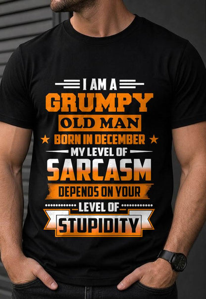 DECEMBER GRUMPY OLD MAN SHIRT - FOR MAN - TLEE12 (SKU2605-128-12)