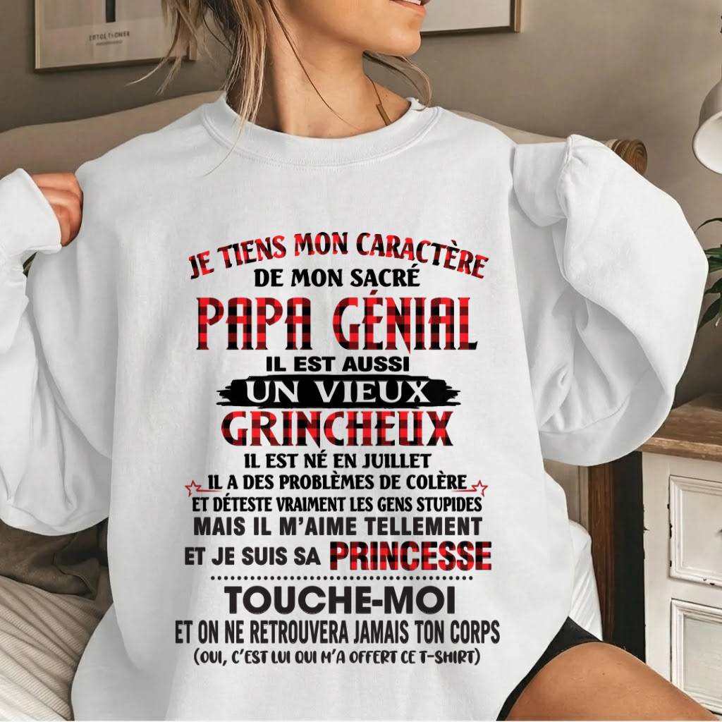 JUILLET / FILLE À PAPA GÂTÉE ET FIÈRE - CADEAU DE PAPA - TLEE07 (SKU2605-355-07)