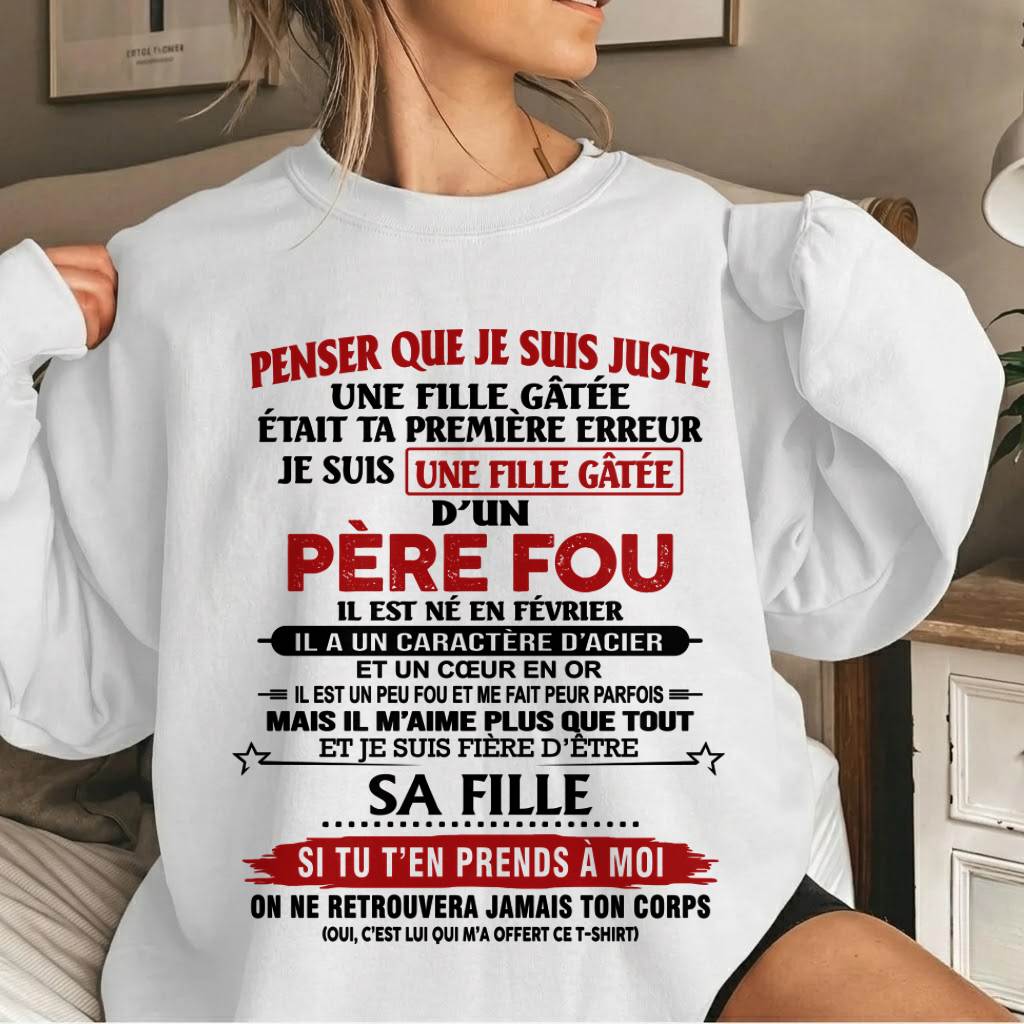 FÉVRIER / PAPA FOU, FILLE GÂTÉE - CADEAU DE PAPA - TLEE02 (SKU2605-354-02)