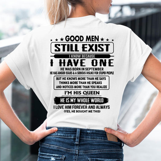 September - Good men Still Exist - gift for your girlfriend, wife from Husband - TLEE09 (SKU-GMSAU-09)