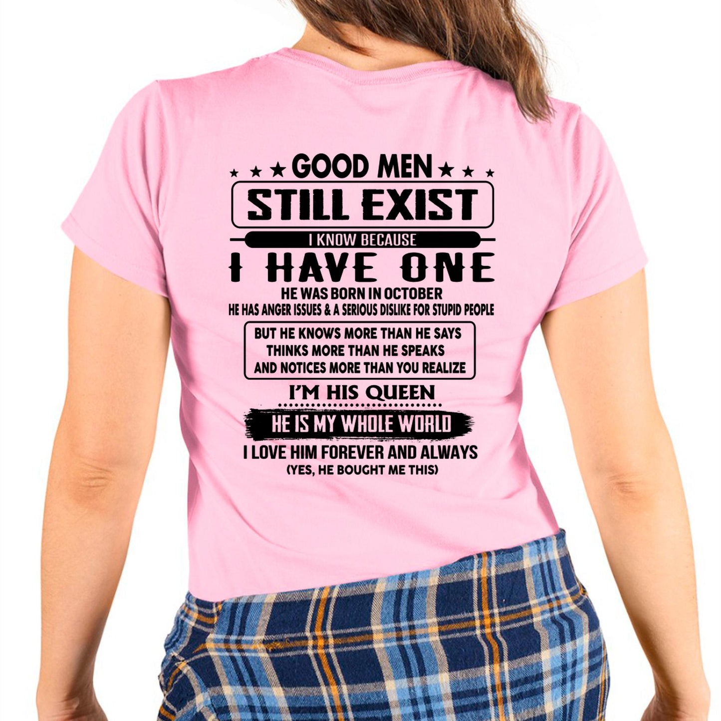 October - Good men Still Exist - gift for your girlfriend, wife from Husband - TLEE10 (SKU-GMSAU-10)