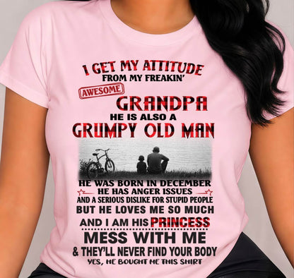 DECEMBER GRANDPA - GRUMPY • AWESOME • PROTECTIVE - FROM GRANDPA - TLEE12 (SKU2605-176-12)