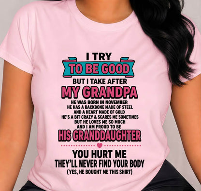 NOVEMBER - I TRY TO BE GOOD BUT I TAKE AFTER MY GRANDPA - FROM GRANDPA - TLEE11 (SKU2606-212-11)